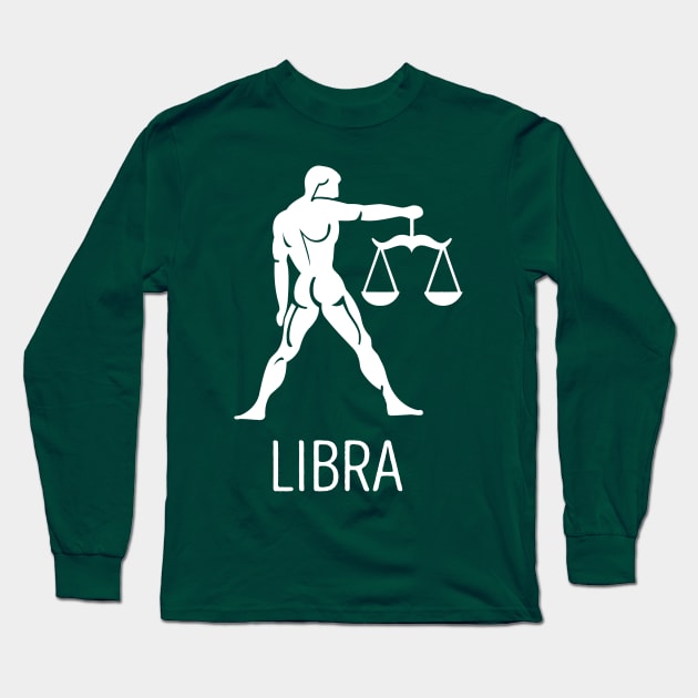 Astrological Zodiac Tee Shirts - Libra the Scales Long Sleeve T-Shirt by Nonstop Shirts